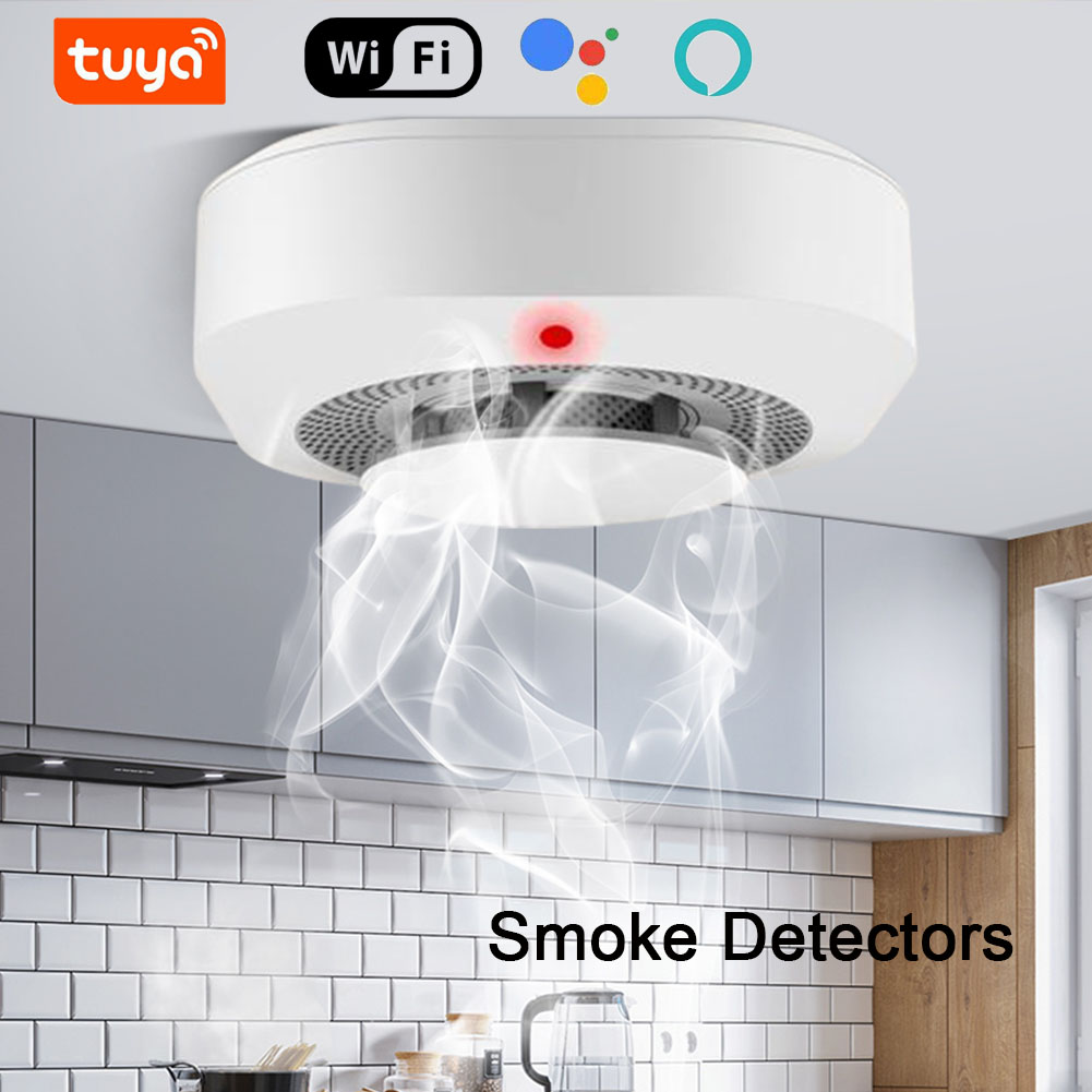 Smart Smoke Detector Wifi - Tuya-WiFi Smoke Detector Sensor, Alta Sensibilidade,
