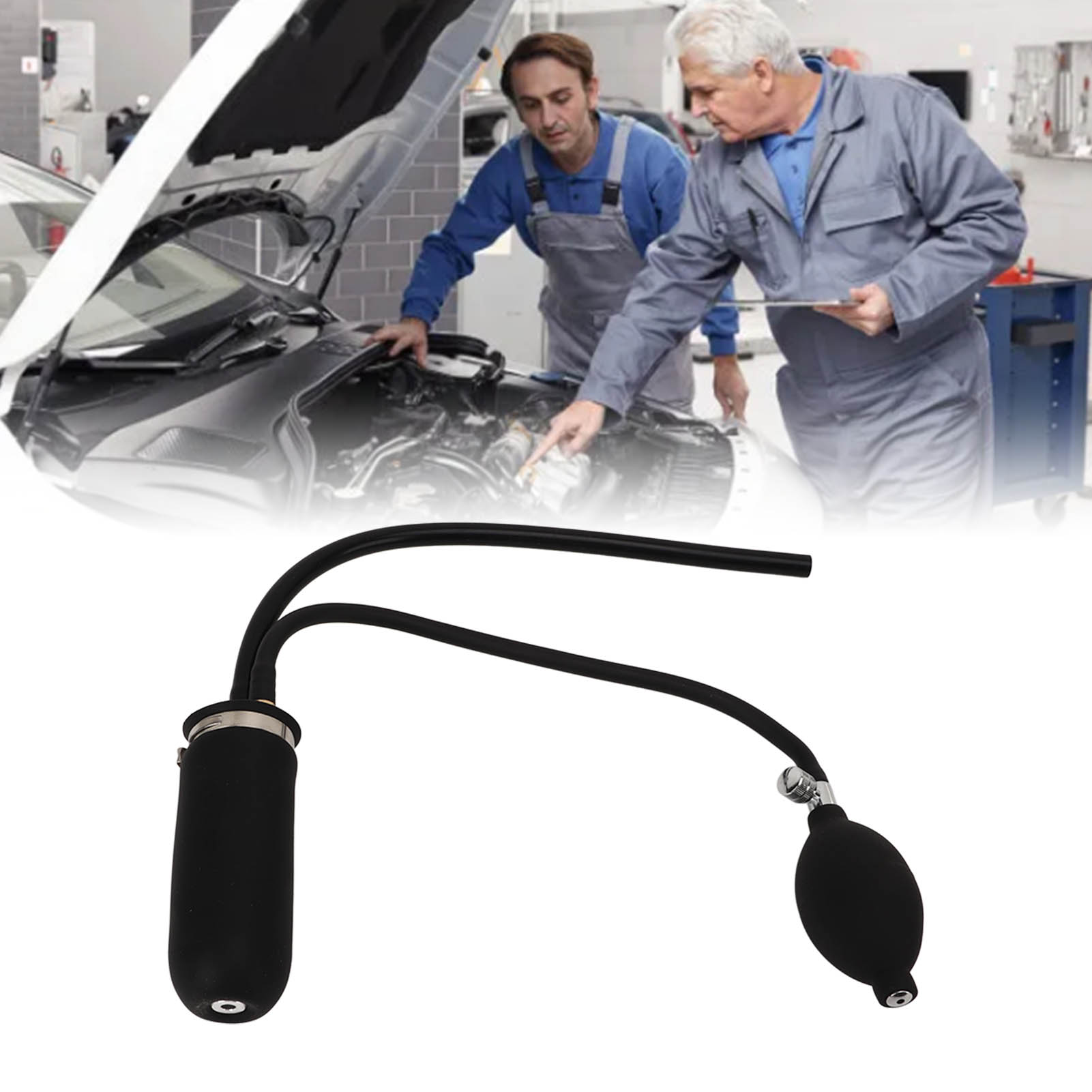 Smoke Alarm Escape Light - Universal Intake Adapter for Car, Rubber