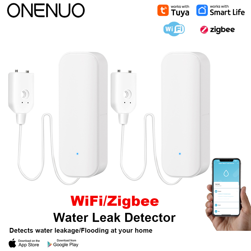 Zigbee Smoke Sensor Tuya - Sensor de água wi-fi/zigbee, alarme de