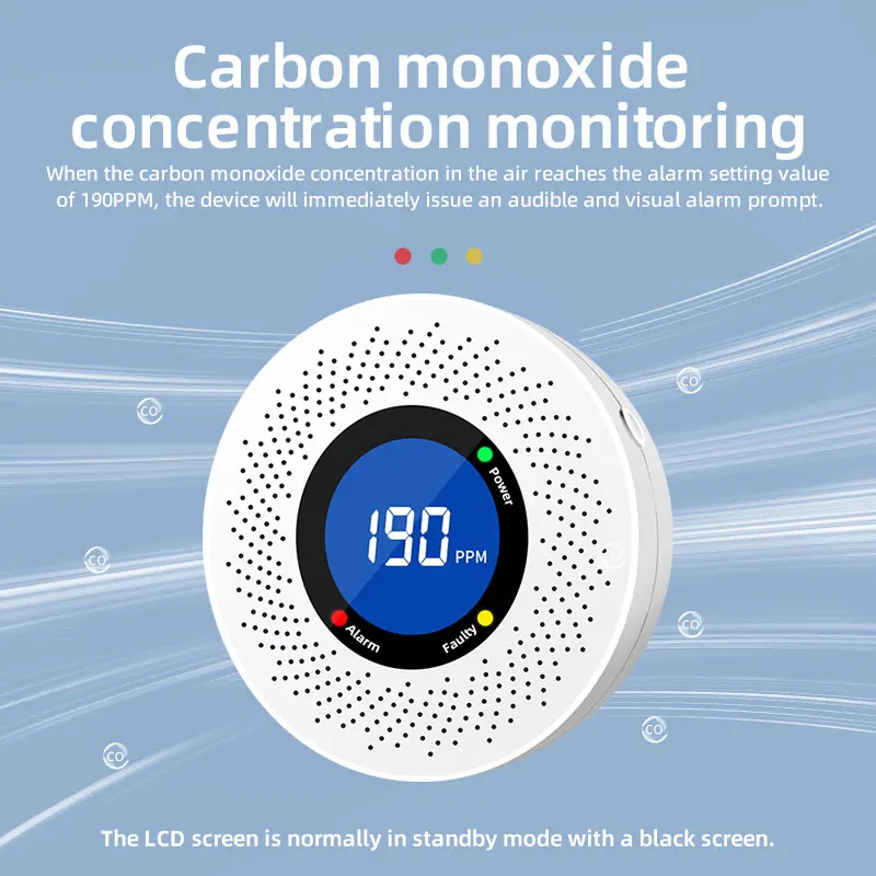 Carbon Monoxide Detector Combo - Detector de fumaça de envenenamento por