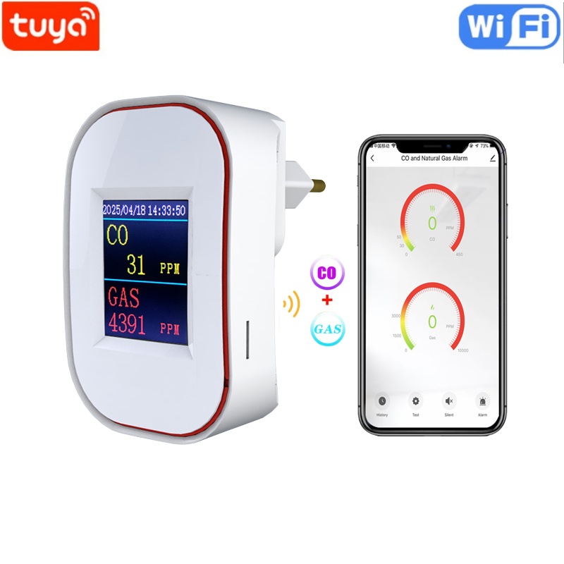 Smart Gas Leak Detector Lpg - Tuya vida inteligente gás natural co