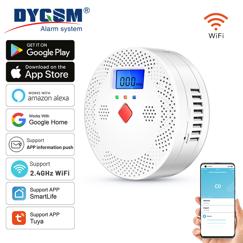 Carbon Monoxide Detector Combo - Tuya WiFi Inteligente Monóxido De Carbono