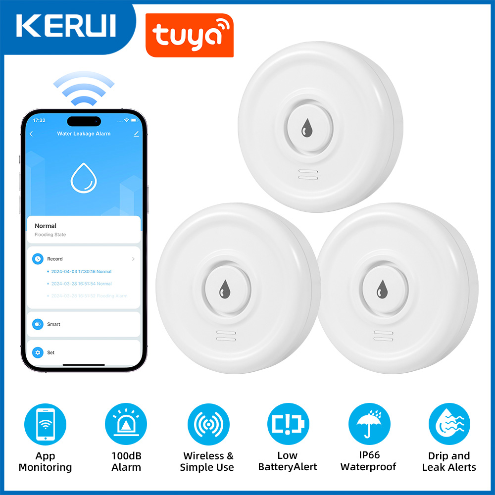 Water Leak Detector Wifi Alarm - Alarme de Vazamento de Água Tuya