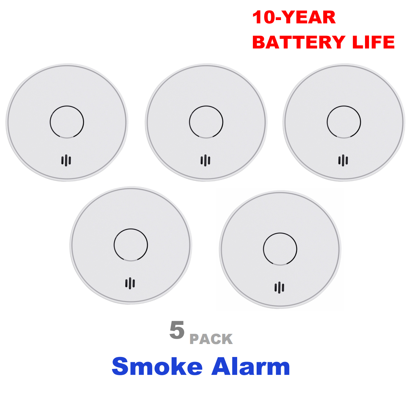 Smoke Alarm 10 Year Battery - Alarme de fumaça para casa, bateria