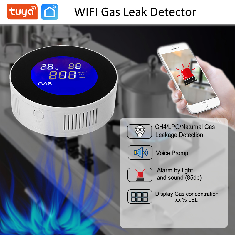 Smart Gas Leak Detector Lpg - Detector de vazamento de gás lpg