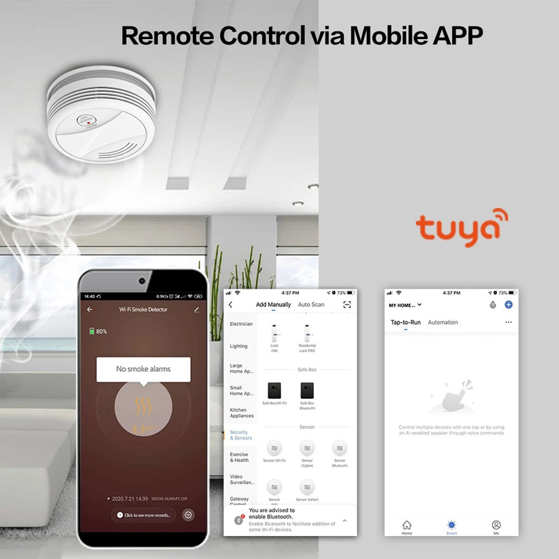 Smart Smoke Detector Wifi - Detector de Alarme de Incêndio Inteligente