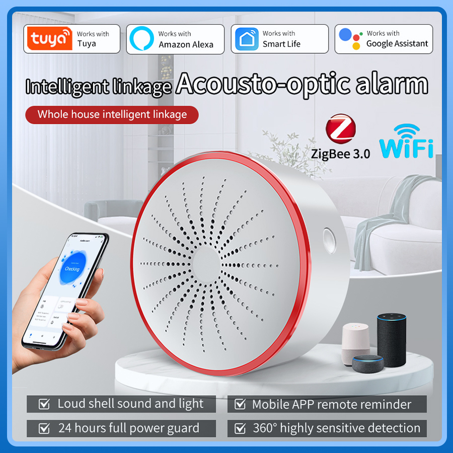 Zigbee Smoke Sensor Tuya - Tuya wifi zigbee alarme sirene sensor