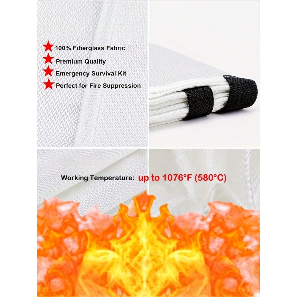 Cobertor de fogo 39,37 x 39,37 - Fire Blanket Fiberglass avaliação e preço