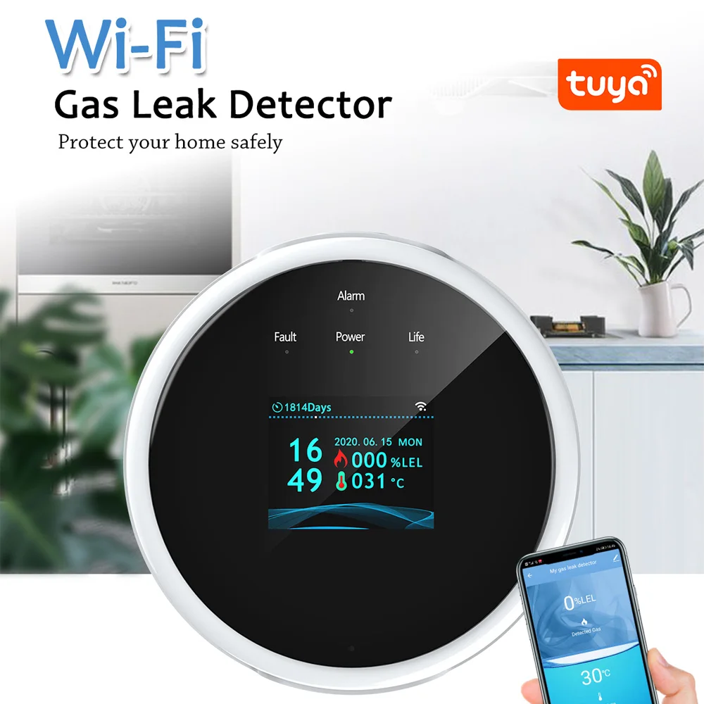 Detector de Gás Inteligente Tu - Smart Gas Leak Detector Lpg avaliação e preço