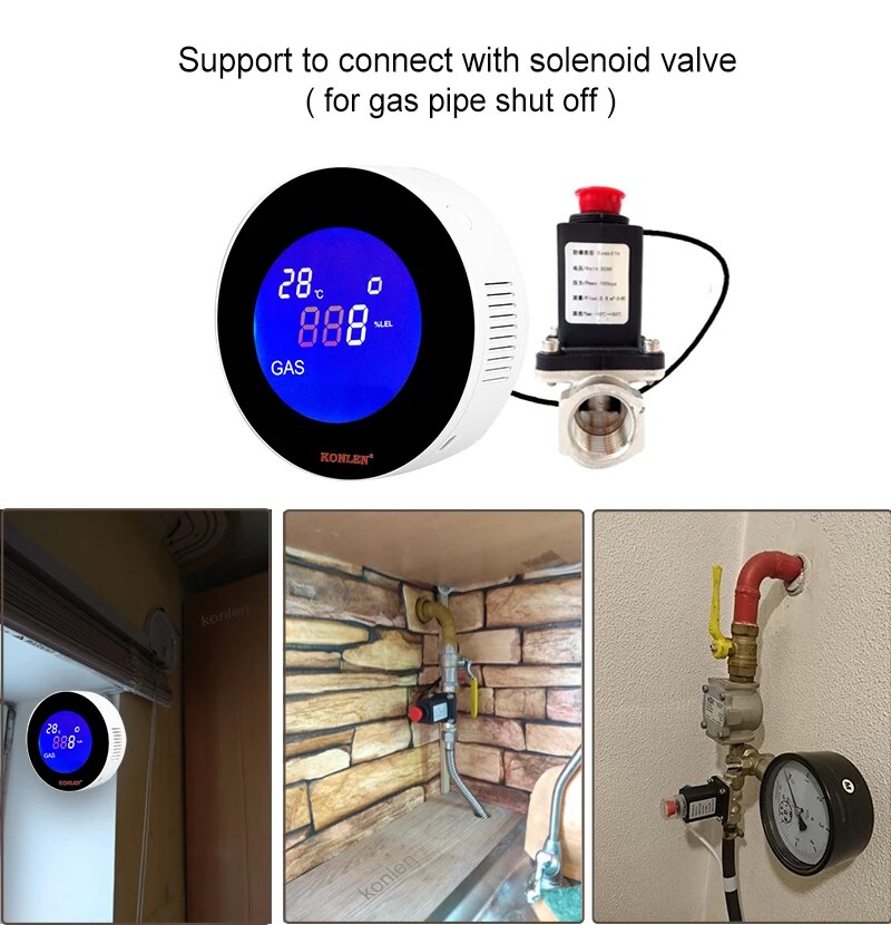 Tuya wifi detector de sensor d - Smart Gas Leak Detector Lpg avaliação e preço