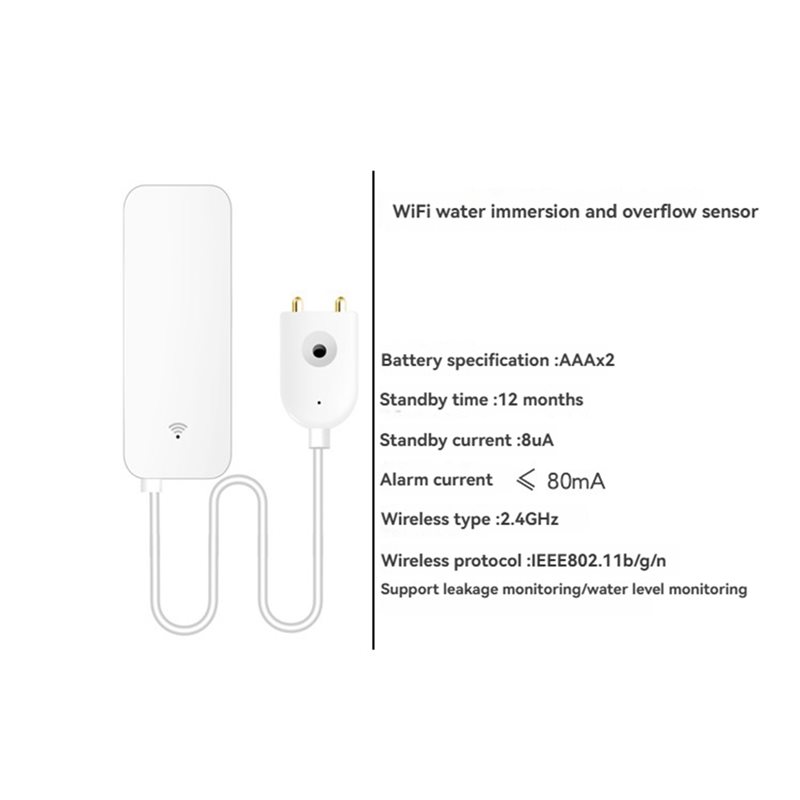 DTEN-Tuya WIFI Sensor Intelige - Water Leak Detector Wifi Alarm avaliação e preço