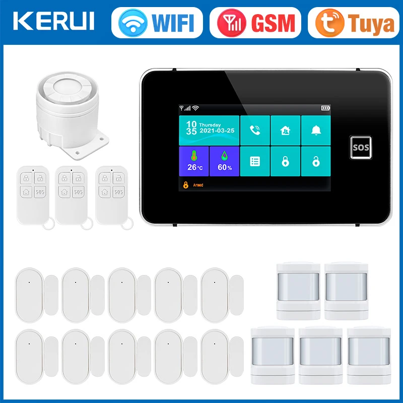 Kerui g60b wifi gsm sistema de - Smart Smoke Detector Wifi avaliação e preço
