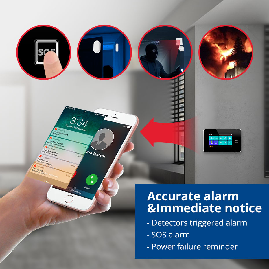 Kerui g60b wifi gsm sistema de - Smart Smoke Detector Wifi avaliação e preço