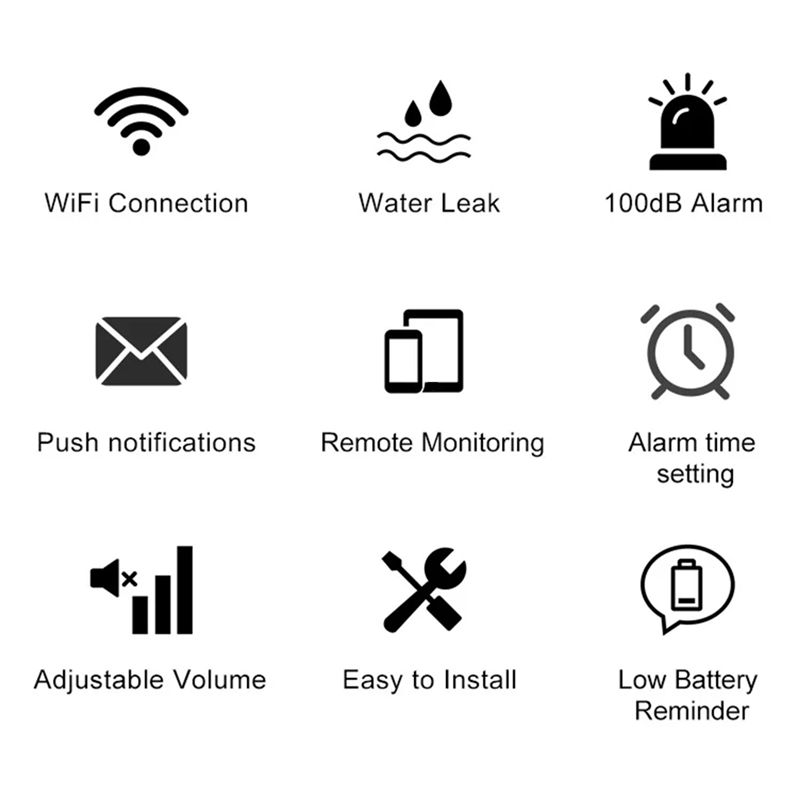 [NOVO A09R!】 APP Controle Remo - Water Leak Detector Wifi Alarm avaliação e preço