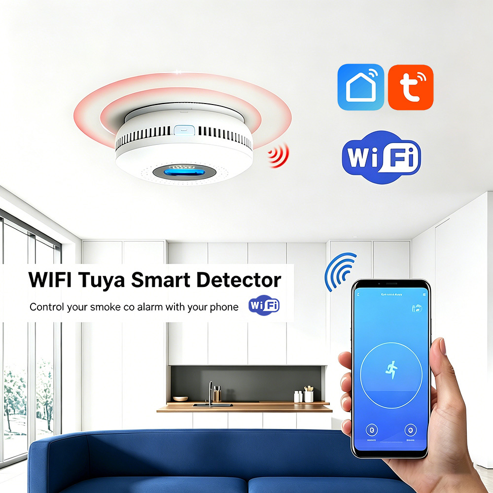 Detector de Fumaça CO Wifi Tuy - Smoke Alarm 10 Year Battery avaliação e preço