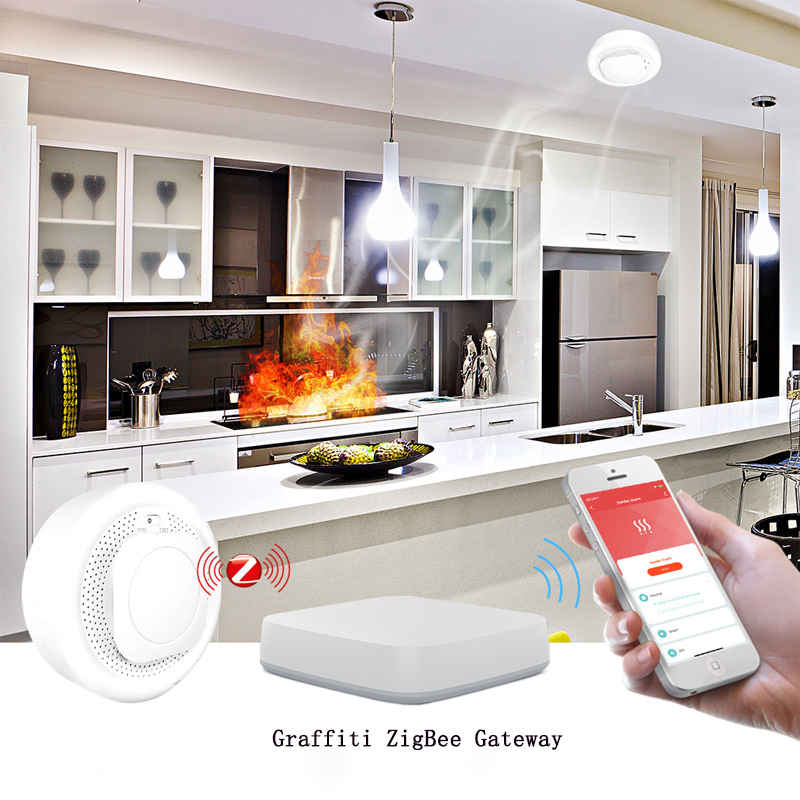 Detector de Fogo para Cozinha, - Zigbee Smoke Sensor Tuya avaliação e preço