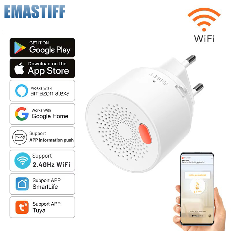 Sensor de Gás Natural Tuya Sma - Smart Gas Leak Detector Lpg avaliação e preço
