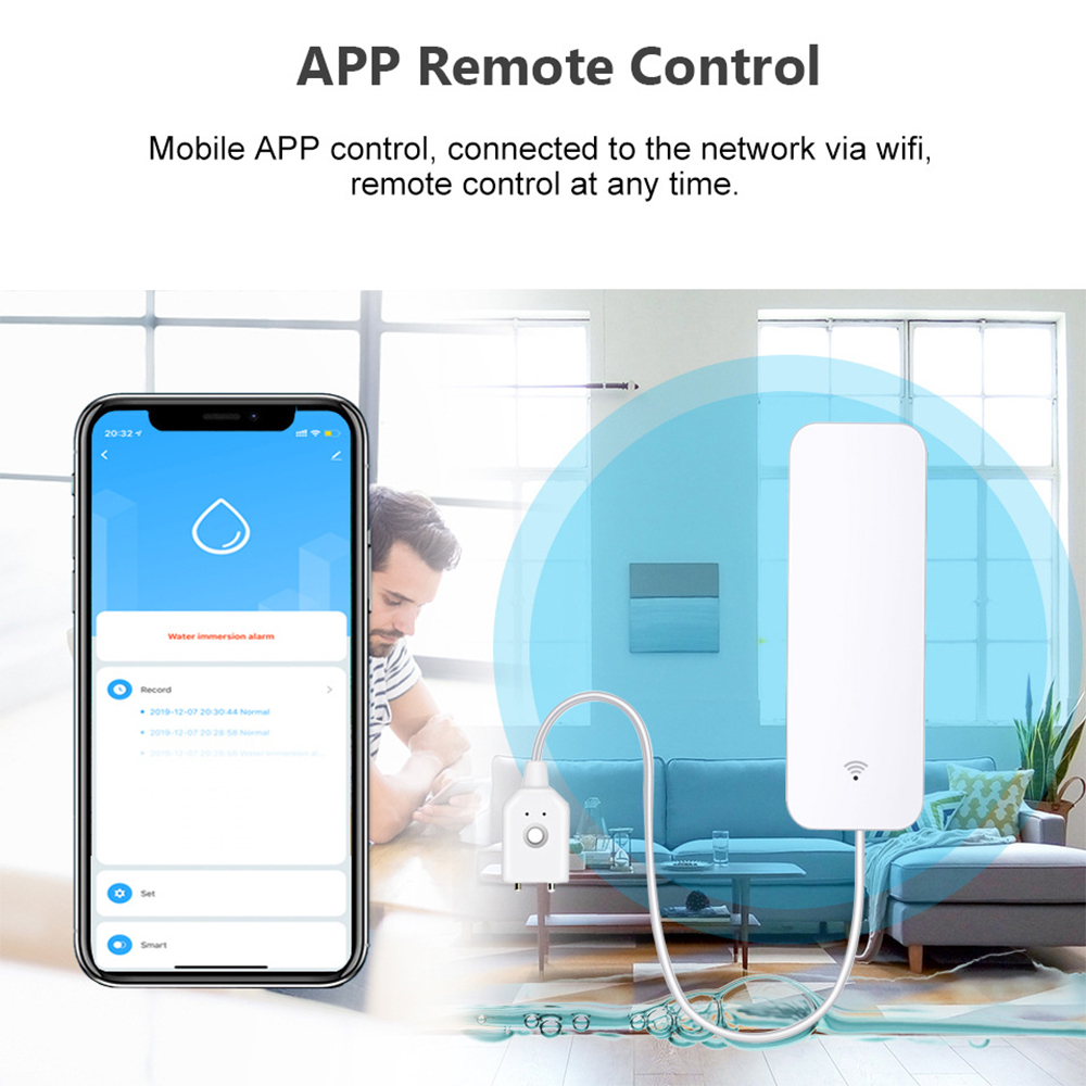 Sensor de vazamento de água wi - Water Leak Detector Wifi Alarm avaliação e preço