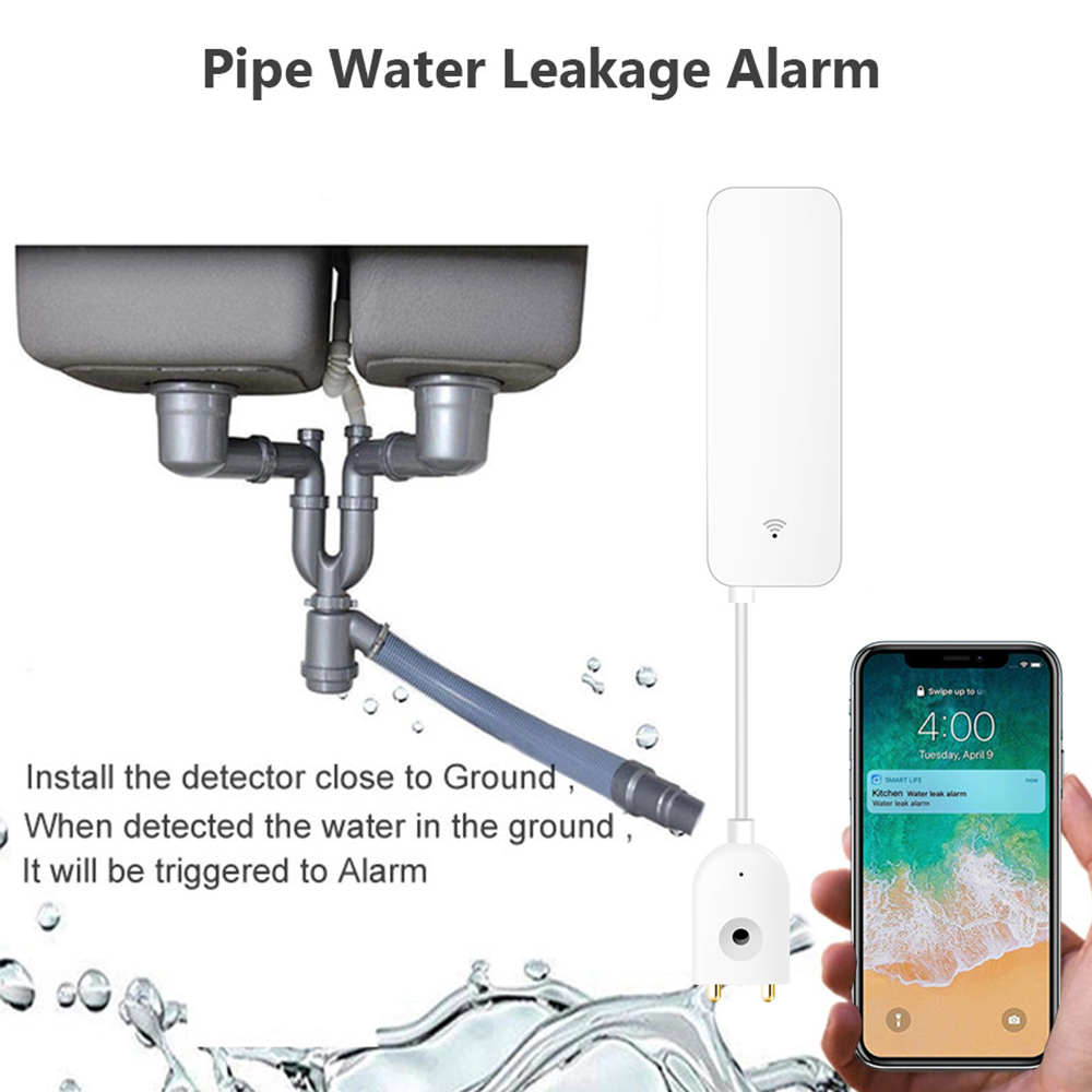 Sensor de vazamento de água wi - Water Leak Detector Wifi Alarm avaliação e preço
