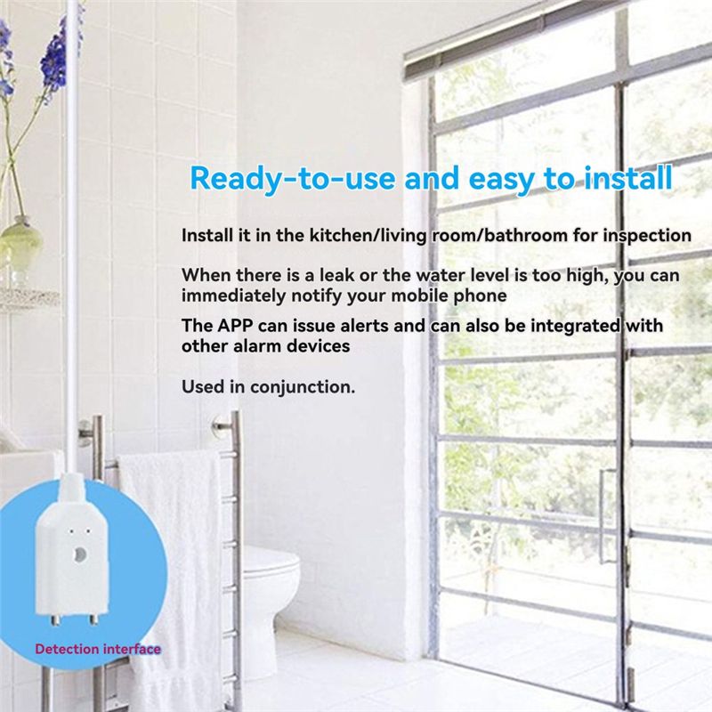 [NOVO A09R!】 Tuya wifi intelig - Water Leak Detector Wifi Alarm avaliação e preço