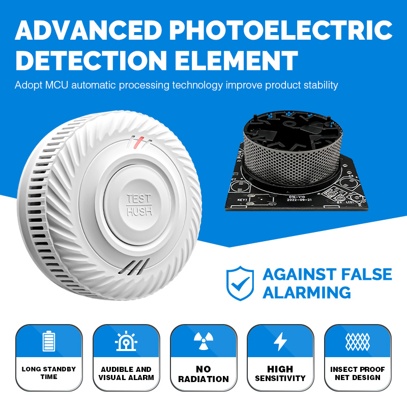 Detector de fumaça autônomo co - Smoke Alarm 10 Year Battery avaliação e preço