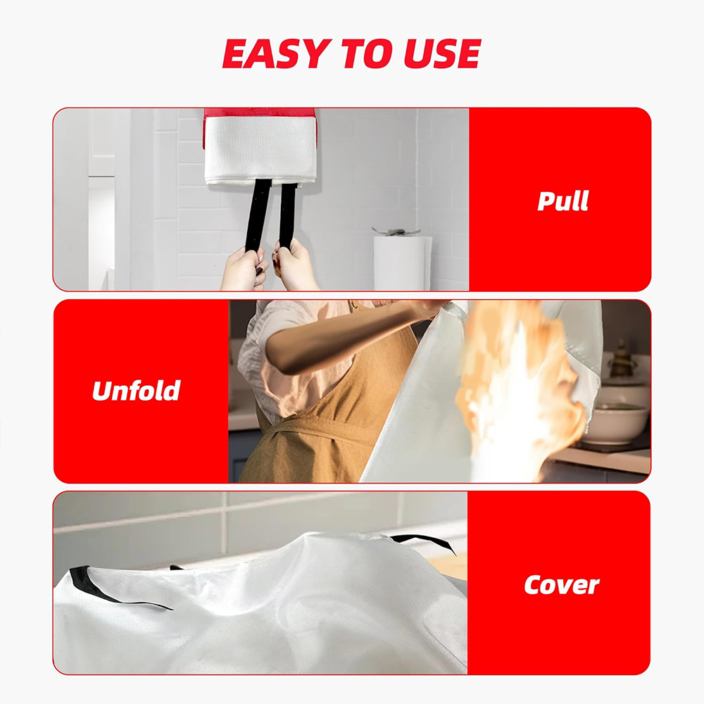 Cobertor de fogo 2 pacotes 2*2 - Fire Blanket Fiberglass avaliação e preço