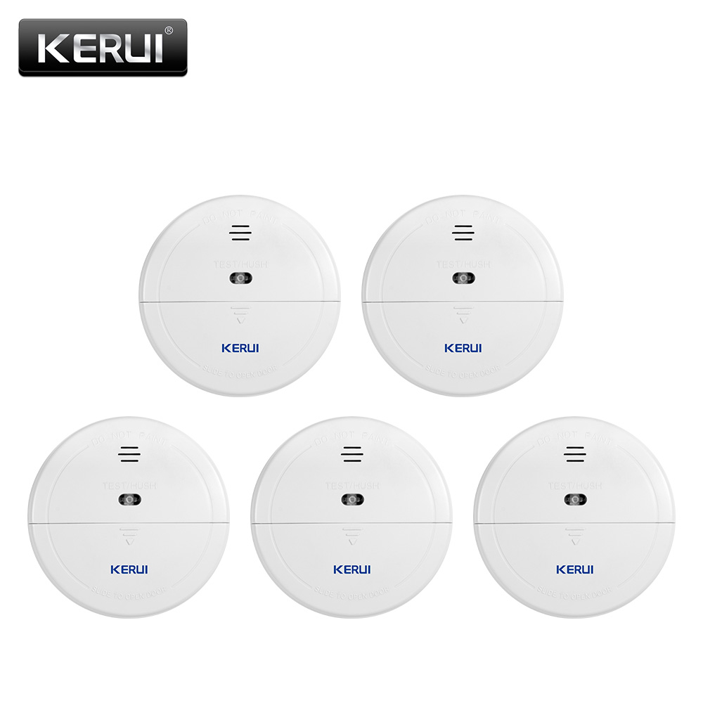 Kerui 5/10pcs 433MHZ sem fio c - Smart Smoke Detector Wifi avaliação e preço