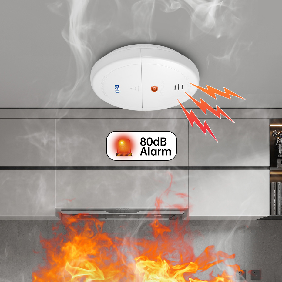Kerui 5/10pcs 433MHZ sem fio c - Smart Smoke Detector Wifi avaliação e preço
