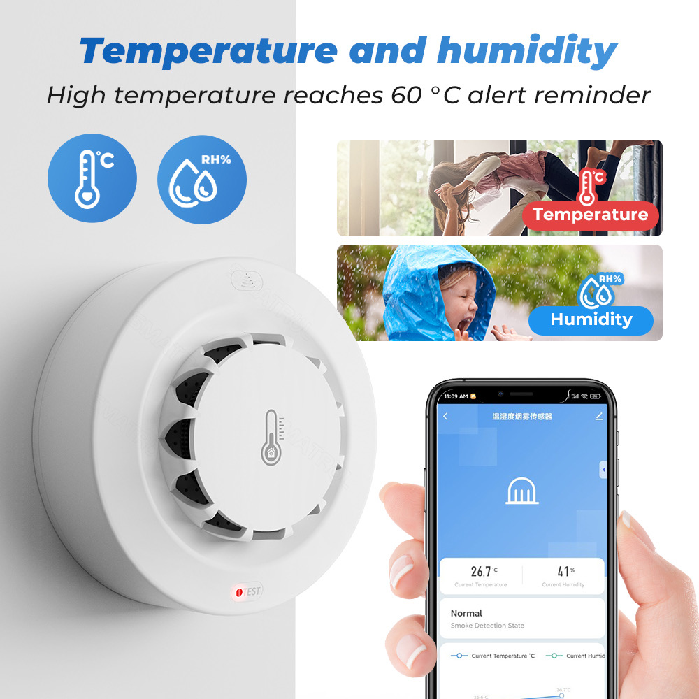 Detector de Fumaça WiFi, Senso - Smart Smoke Detector Wifi avaliação e preço