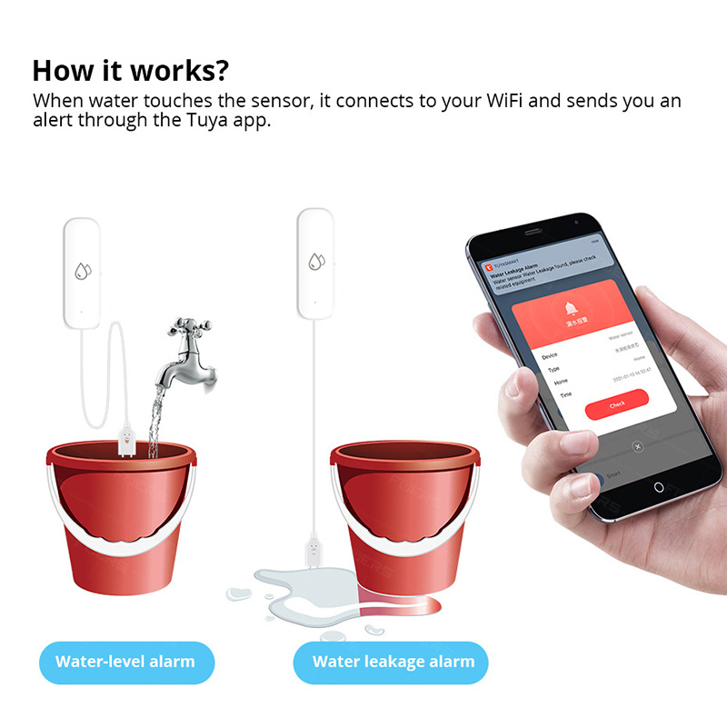 Sensor de Alarme de Vazamento  - Water Leak Detector Wifi Alarm avaliação e preço