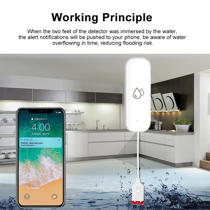 Sensor de Alarme de Vazamento  - Water Leak Detector Wifi Alarm avaliação e preço