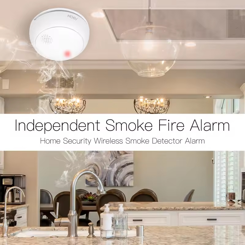 Moes zigbee inteligente sem fi - Zigbee Smoke Sensor Tuya avaliação e preço