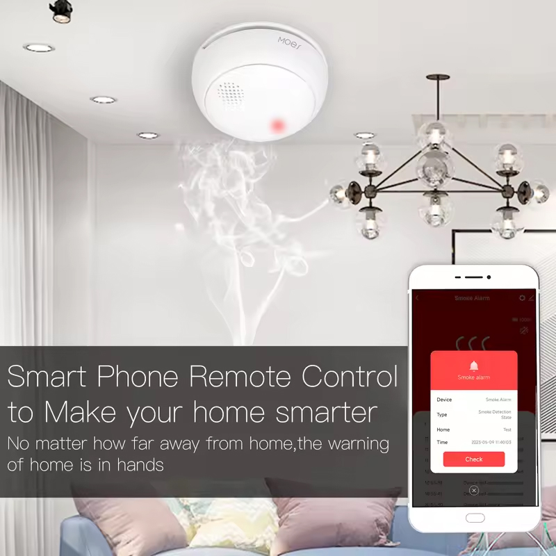 Moes zigbee inteligente sem fi - Zigbee Smoke Sensor Tuya avaliação e preço