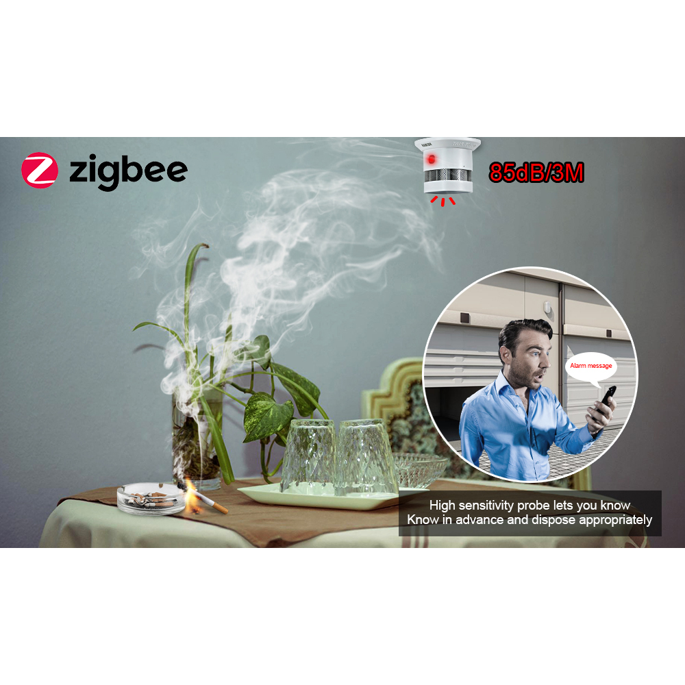 Heiman zigbee 3.0 alarme de in - Zigbee Smoke Sensor Tuya avaliação e preço