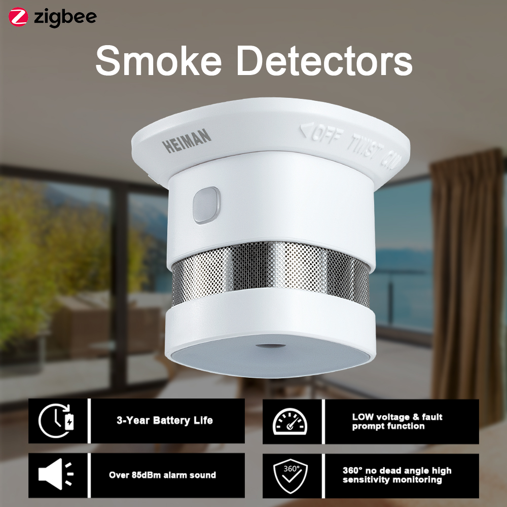 Heiman zigbee 3.0 alarme de in - Zigbee Smoke Sensor Tuya avaliação e preço