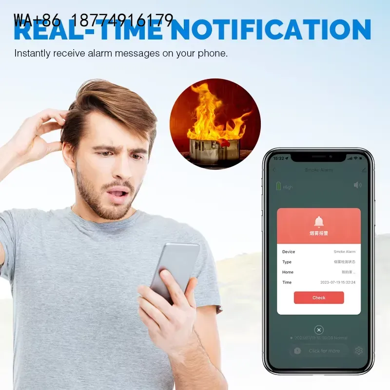 wmwmnu Detetor de Fumaça e Fug - Smart Smoke Detector Wifi avaliação e preço