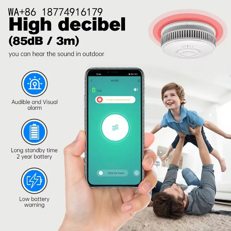 Fornecedor de fábrica wmwmnu,  - Smart Smoke Detector Wifi avaliação e preço