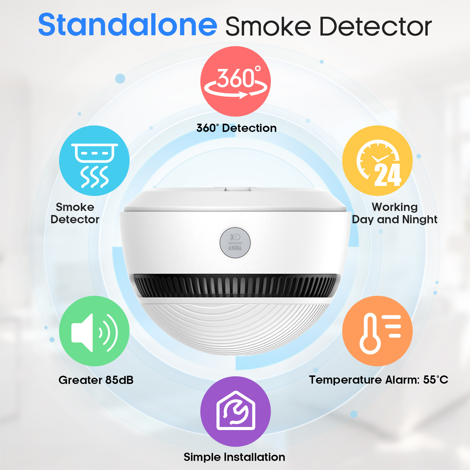 Detetor de Fumo Autónomo (2/4/ - Smoke Alarm Escape Light avaliação e preço