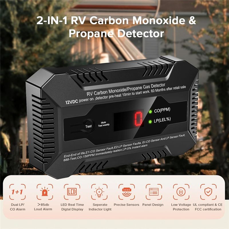 Detector de monóxido de carbon - Carbon Monoxide Detector Combo avaliação e preço