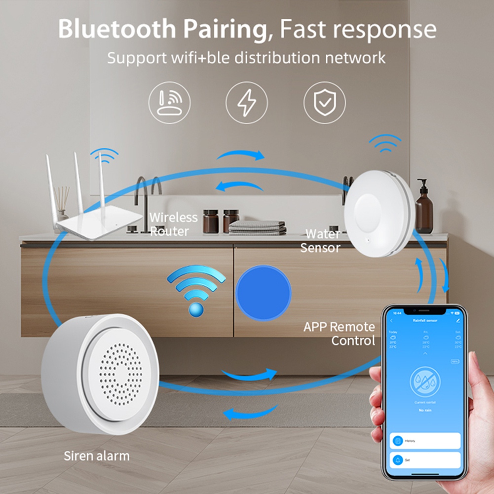 Detector de Inundação BTLIFE c - Water Leak Detector Wifi Alarm avaliação e preço