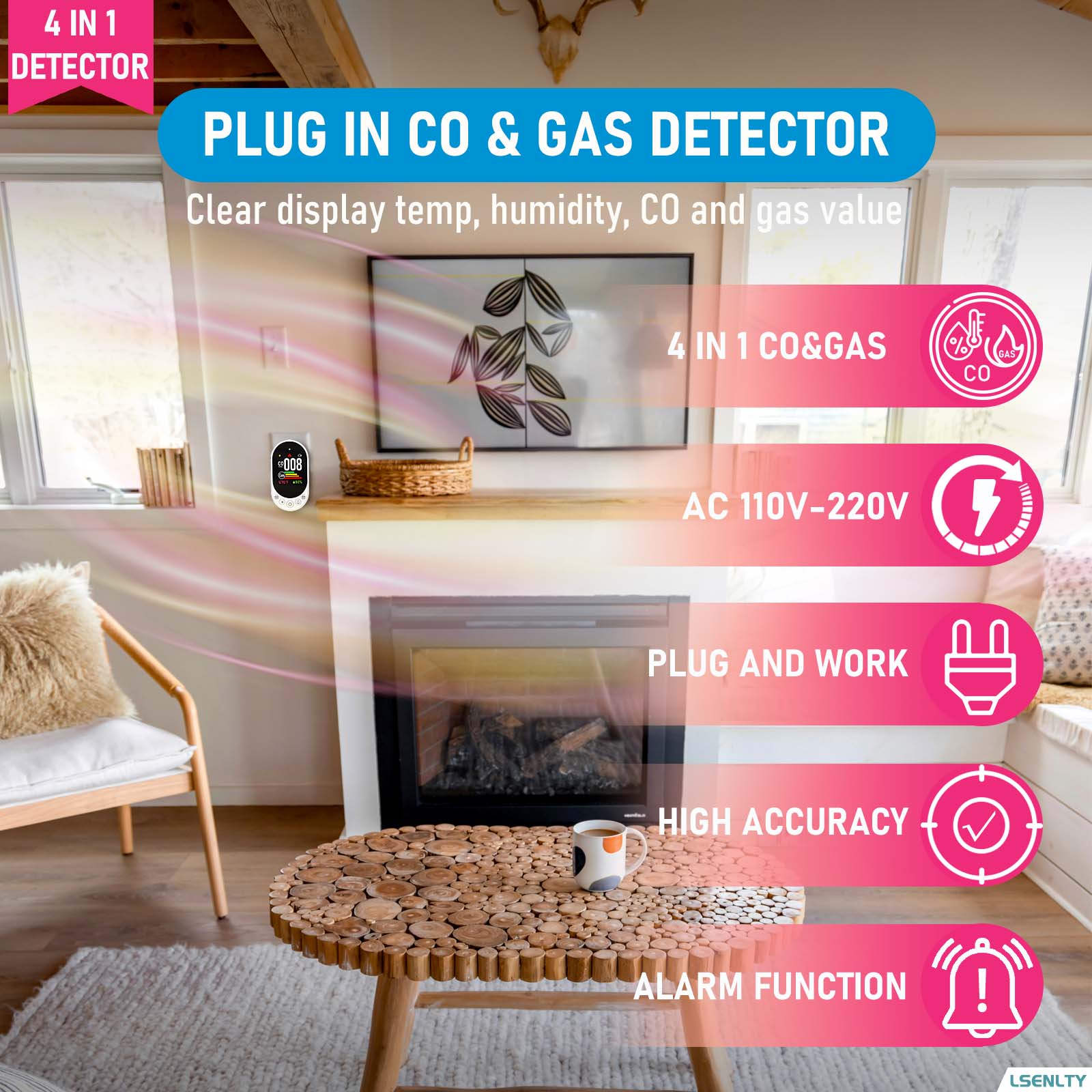 LSENLTY Detector de Monóxido d - Carbon Monoxide Detector Combo avaliação e preço