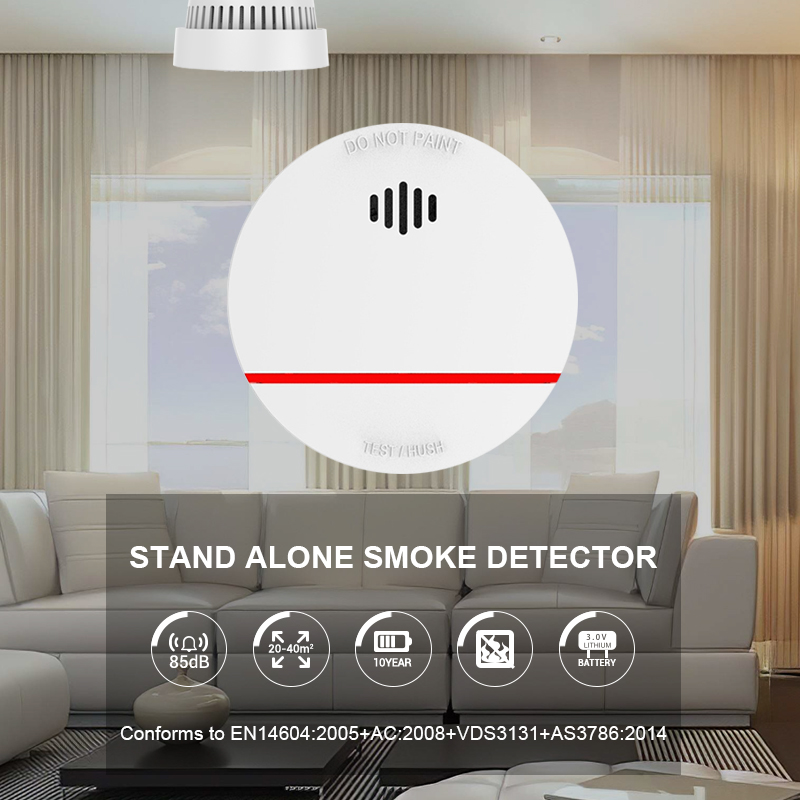 CPvan SM01 2 pçs/lote EN14604  - Smoke Alarm 10 Year Battery avaliação e preço