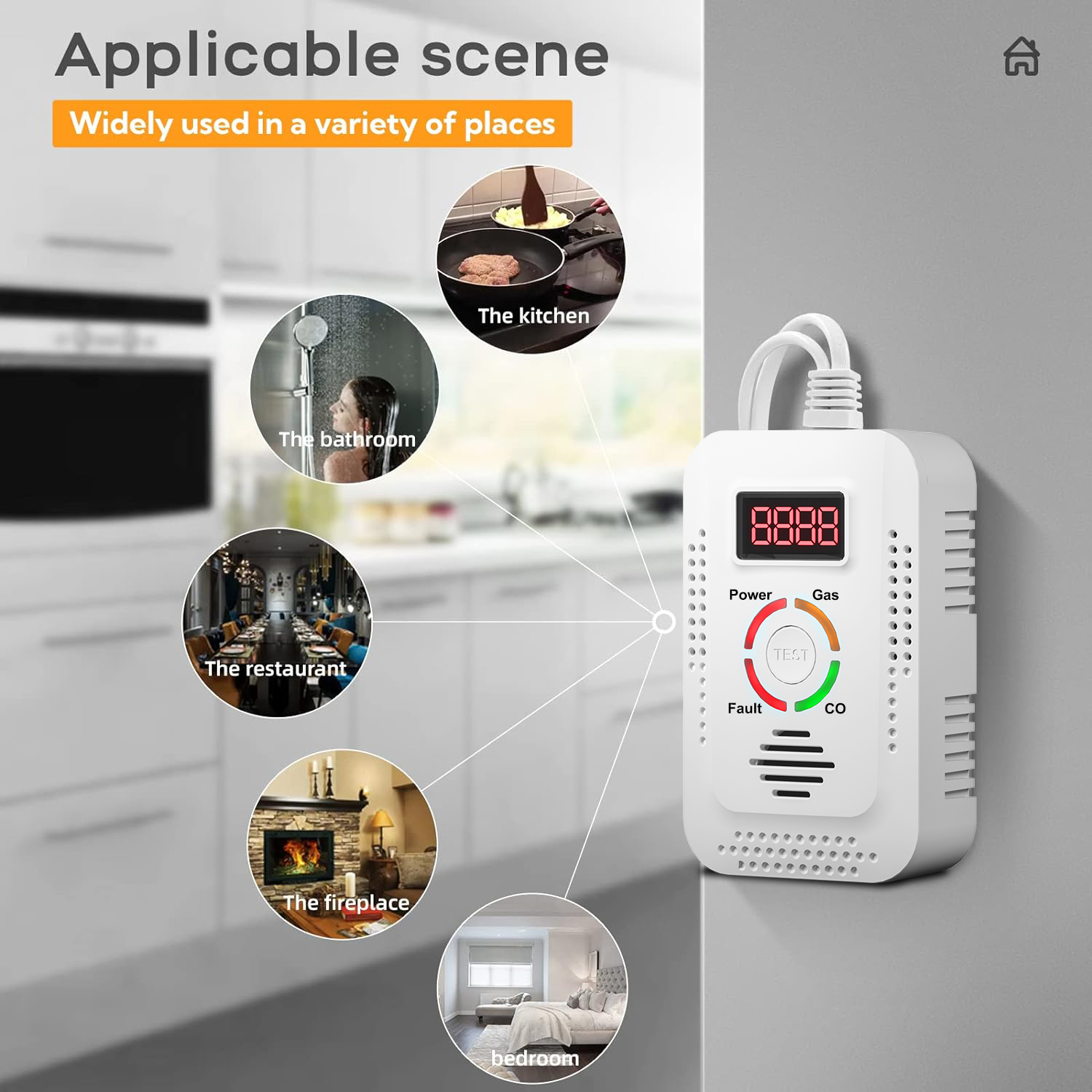 Detector de Gás Natural 2 em 1 - Carbon Monoxide Detector Combo avaliação e preço
