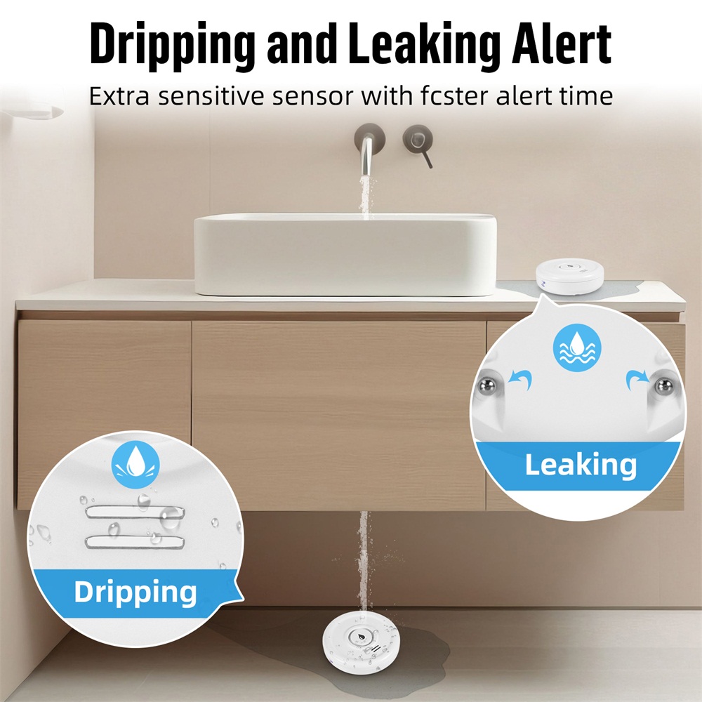 Alarme de Vazamento de Água Tu - Water Leak Detector Wifi Alarm avaliação e preço
