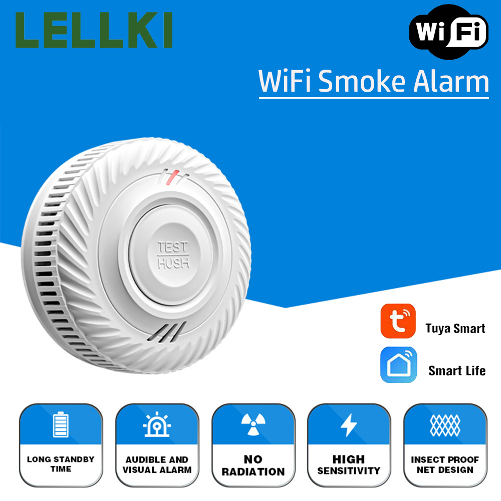 Detector de Fumaça WiFi LELLKI - Smart Smoke Detector Wifi avaliação e preço