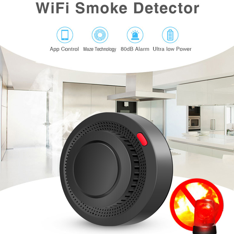 Detector de Fumaça WiFi 2.4G,  - Smart Smoke Detector Wifi avaliação e preço