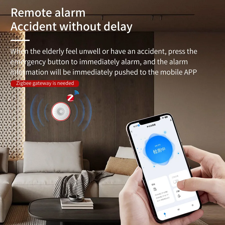 Tuya wifi zigbee alarme sirene - Zigbee Smoke Sensor Tuya avaliação e preço