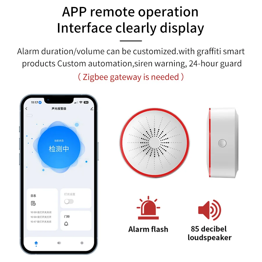 Tuya wifi zigbee alarme sirene - Zigbee Smoke Sensor Tuya avaliação e preço