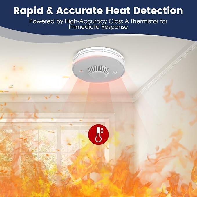 Alarme de fumaça e calor inter - Smoke Alarm 10 Year Battery avaliação e preço